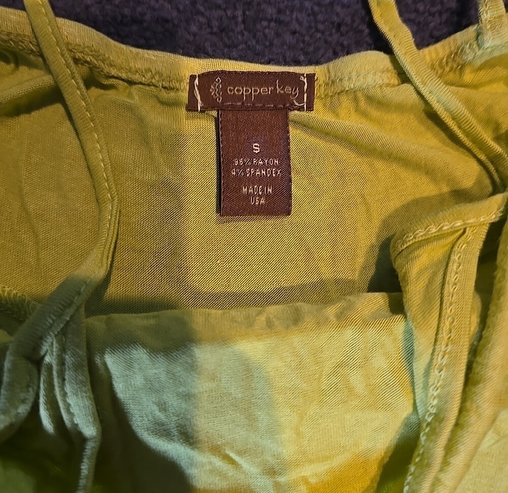 Copper Key Lime Green Tank Dress - Picture 3 of 4